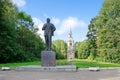 OSTASHKOV, TVER REGION, RUSSIA - AUGUST 27, 2014: Lenin monument