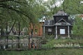 OSTASHKOV, TVER REGION, RUSSIA - MAY 9, 2014: view of old historic houses in the center Royalty Free Stock Photo