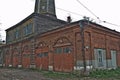 OSTASHKOV, TVER REGION, RUSSIA - MAY 9, 2014: view of old historic houses in the center Royalty Free Stock Photo