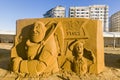 OSTEND, BELGIUM themed sand castles,