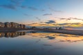 Ostend City Reflection at Sunset, Belgium