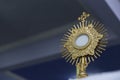 Ostensorial adoration in the catholic church Royalty Free Stock Photo