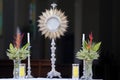 Ostensorial adoration in the catholic church - Corpus Christi Royalty Free Stock Photo