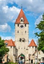 The Ostentor, a gate of the old town of Regensburg, Germany