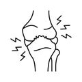 osteoarthritis health problem line icon vector illustration Royalty Free Stock Photo