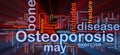 Osteoperosis bone background concept glowing Royalty Free Stock Photo