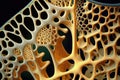 osteoporosis bone micro structure created by generative AI Royalty Free Stock Photo