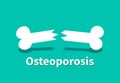 Osteoporosis, Broken bone in vector design