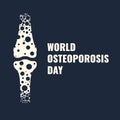 Osteoporosis disease awareness poster of brittle bones