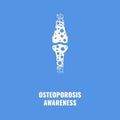 Osteoporosis disease awareness poster of brittle bones