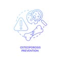Osteoporosis prevention concept icon