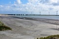 Oosterscheldekering, storm surge barrier  in Netherlands Royalty Free Stock Photo