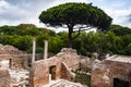 ostia antica port on the Tiber in Rome. Roman Archeology site