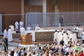 Pope Francesco Bergoglio celebrates the Corpus Domini mass in Sant Monica square in Rome Royalty Free Stock Photo