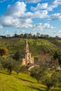 Ostra, Le Marche/Italy - january 04 2018: iconic sanctuary of Madonna della Rosa