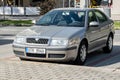 Silver Skoda Octavia car of 1st generation in liftback facelifted version