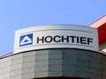 The logo of the Hochtief company on a building of the Czech branch in Ostrava