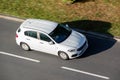 White Fiat Tipo (Type 356) hatchback with motion blur effect