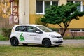 White Skoda Citigo car of the Skoda Handy project modified for handicapped people ensuring their mobility