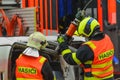 Ostrava Exercises of rescue operation in a car accident