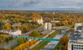 Ostravice River in the Fall Royalty Free Stock Photo