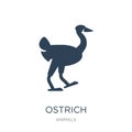 ostrich icon in trendy design style. ostrich icon isolated on white background. ostrich vector icon simple and modern flat symbol