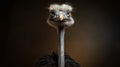 Emotionally Charged Portrait Of Ostrich Poll On Perch