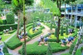 Ostrich statue garden view