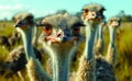 Ostriches are the largest birds in the world Royalty Free Stock Photo