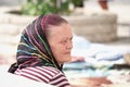 Middle-age Woman Christian Faith Wearing A Veil, Montenegro