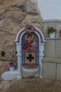 OSTROG, MONTENEGRO - JUNE 5, 2019: Mosaic at Ostrog monastery, Monteneg Royalty Free Stock Photo