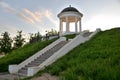 Ostrovsky`s pavilion is one of symbols of Kostroma, on high embankment of Volga river, Kostroma, Russia