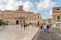 The central square with the Town Hall palace in the historic center of Ostuni.