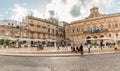 The central square with the Town Hall palace in the historic center of Ostuni.