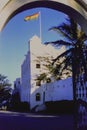 Osu Castle also known as Fort Christiansborg on the coast in Accra, Ghana, c1958