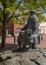 Statue to welsh farmer in Oswestry Shropshire Royalty Free Stock Photo