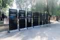 Memorial plaques at Nazi German Auschwitz I concentration camp Royalty Free Stock Photo