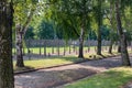 Road along the fence at Auschwitz I, Former German Nazi Concentration and Extermination Camp Royalty Free Stock Photo