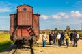 Old wagon in Auschwitz II Birkenau concentration camp Royalty Free Stock Photo