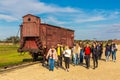 Old wagon in Auschwitz II Birkenau concentration camp Royalty Free Stock Photo