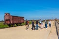 Old wagon in Auschwitz II Birkenau concentration camp Royalty Free Stock Photo