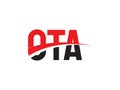 OTA Letter Initial Logo Design Vector Illustration