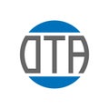 OTA letter logo design on white background. OTA creative initials circle logo concept. OTA letter design