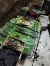 Otak otak ikan, traditional indonesian grilled fish cake wrapped in banana leaf.