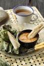 Otak-Otak is a Traditional Indonesian Fish Cake Made From Minced Fish Wrapped in Banana Leaf Royalty Free Stock Photo