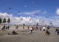 Otaki Beach Kite Festival 2024 - with colourful kites Royalty Free Stock Photo