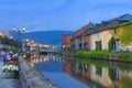 Otaru, Japan historic canal and warehouse, Sapporo, Hokkaido.