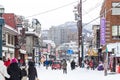 Otaru, Japan, January 28, 2018: Retail market is tourist attract