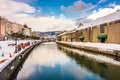 Otaru, Japan Winter Skyline Royalty Free Stock Photo