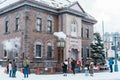 Otaru Music Box Museum and stream Clock with Snow in winter season. landmark and popular for attractions in Hokkaido, Japan. Otaru